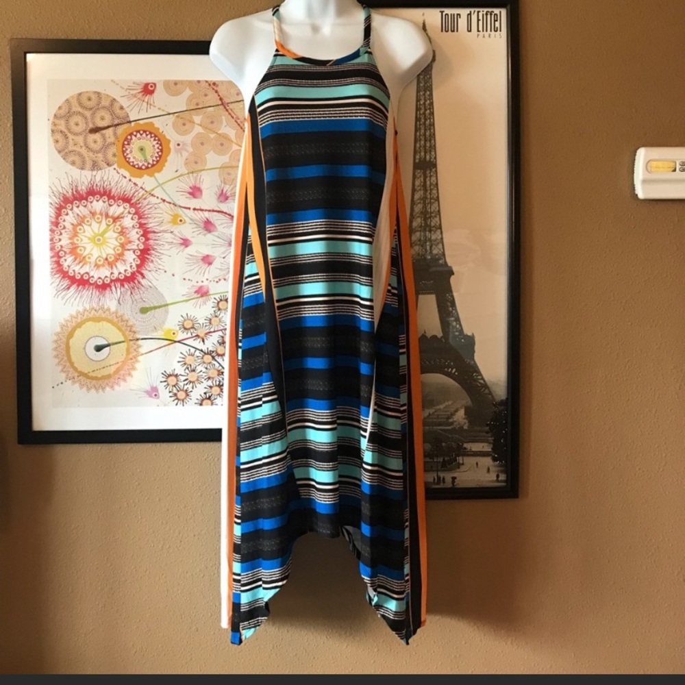 Gianni Bini Summer Maxi Colorful Sleeveless Dress - Small
